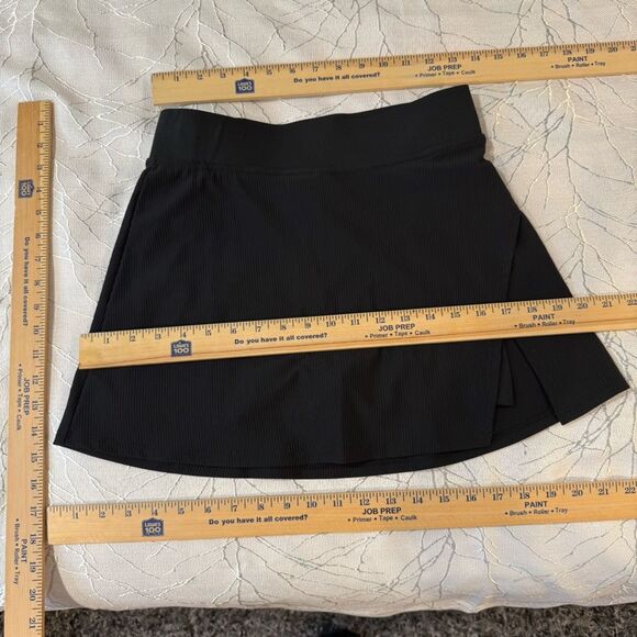 Freely Skort Black Sexy Slit Textured Fabric Side Pockets Golf Tennis SZ XS - Picture 8 of 10